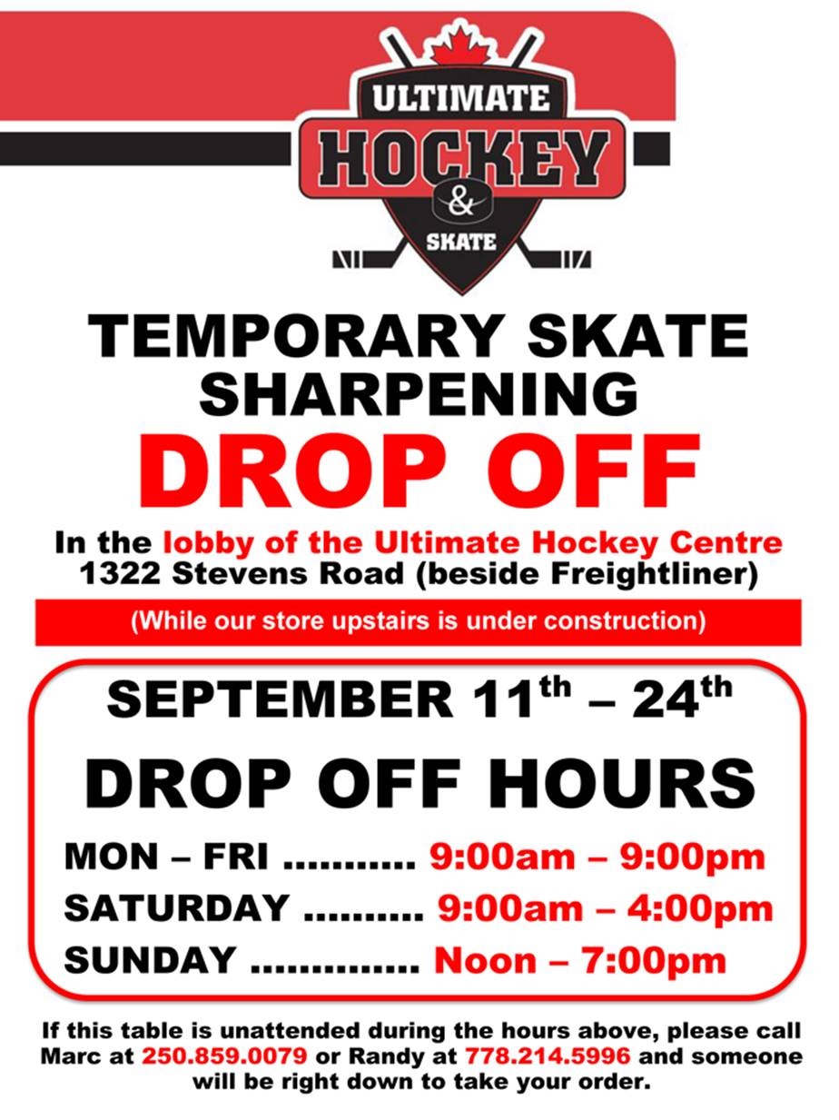 Ultimate Hockey Skate Sharpening Kelowna Minor Hockey Association